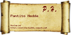 Pantits Hedda névjegykártya